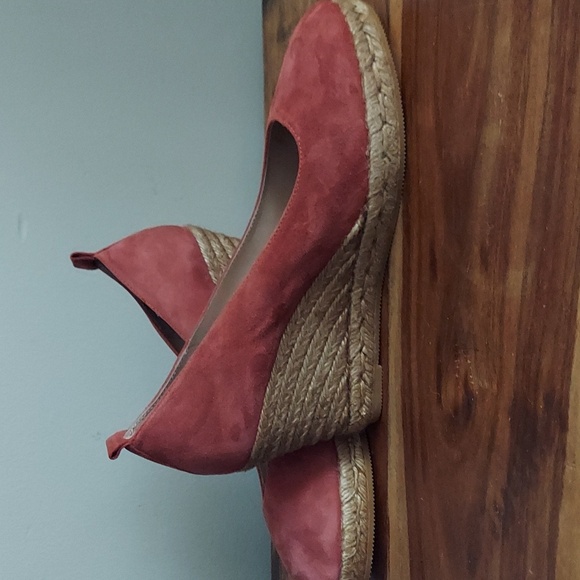 Viscata Marquesa Suede Upper Jute Espadrille Wedge Heels Garnet Size 42 EU 10 US - Picture 3 of 12